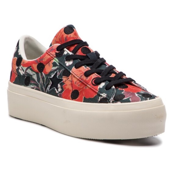 Converse Chuck Taylor All (One) Star Platform Floral Polka Dot sneakers US 6.5 - Picture 1 of 10